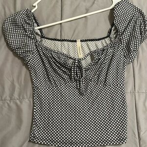 Black & white Blouse crop top